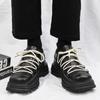 Fashion Thick Soled Trendy Fashion Designer Style Shoes Adolescents and Adults Leather Shoes Height Increasing Casual Outdoors Shoes Men