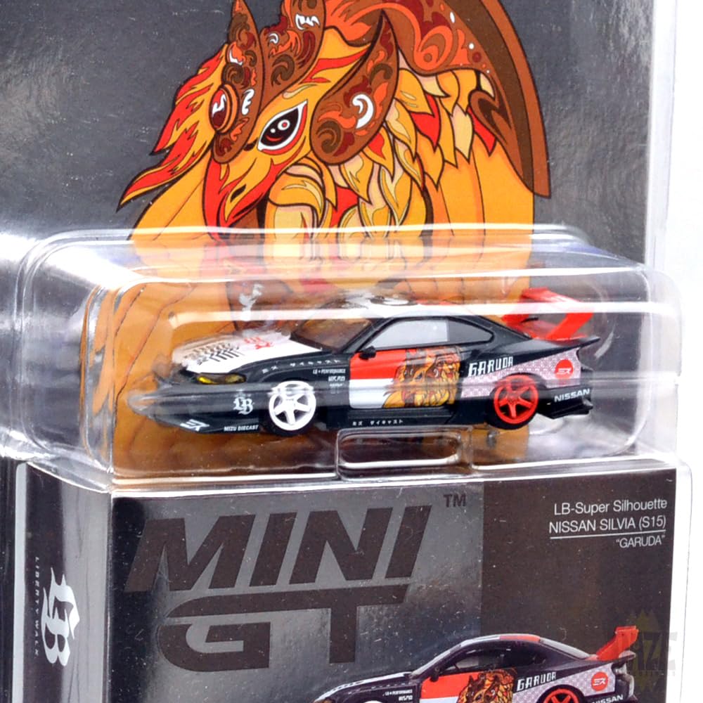 MINI GT 164 Scale LB-SUPER SILHOUETTE S15 SILVIA “GARUDA” MIZU Diecast