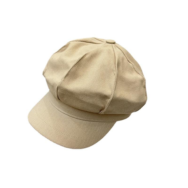 Chapeau octogonal simple en coton cousu pour femmes, mode automne et hiver, polyvalent, littéraire, rétro, casquette bec de canard, casquette de gavroche