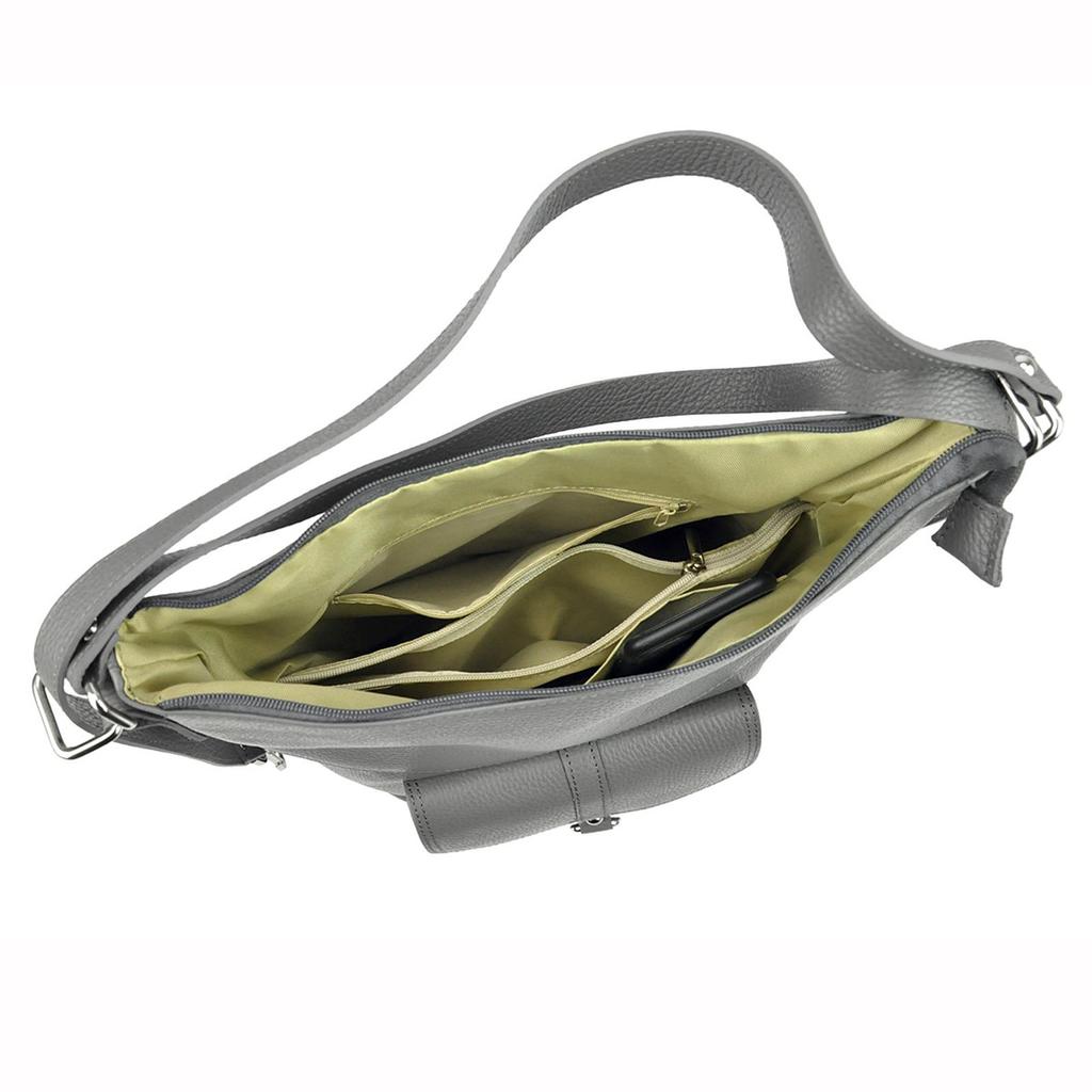 Duża Damska Skórzana Torebka Na Ramię PATRIZIA