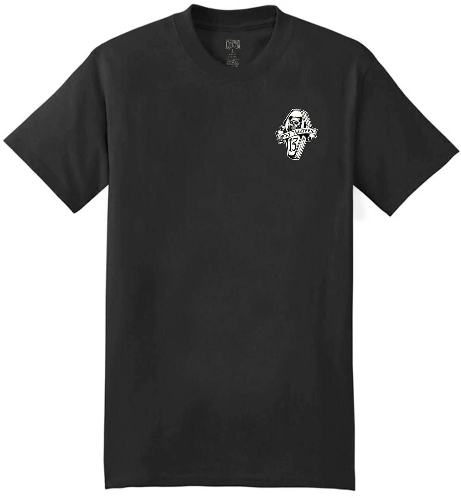 Authentic LUCKY 13 Coffin Rider T-Shirt Black S-4XL NEW S разноцветный