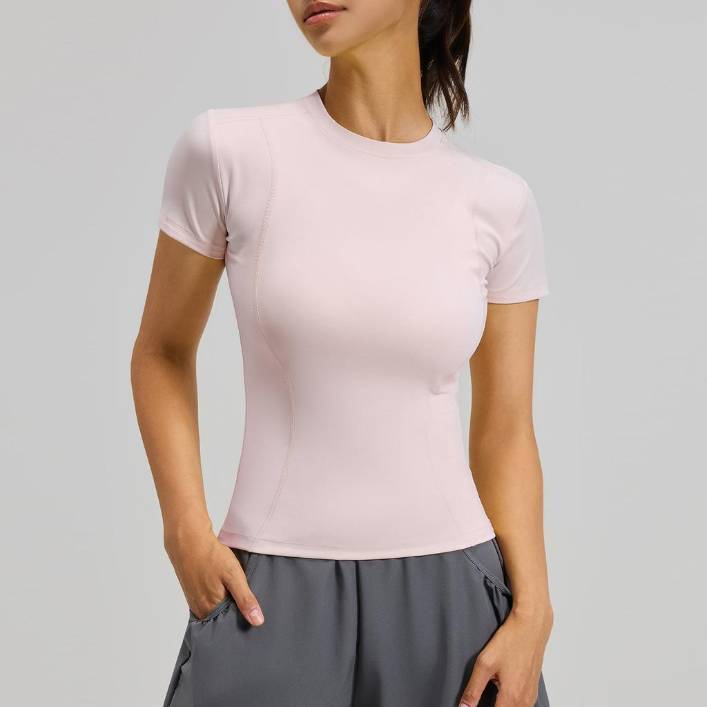 Women's Fashionable Casual Sports Leggings And Short-Sleeved Running And Fitness T-Shirt