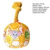 Plush Ball Dog Chew Toy Boredom Stress Relief Bite Resistant Squeaky Cartoon Ball Toy with Cotton Rope Pet Teething Cleaning Toy