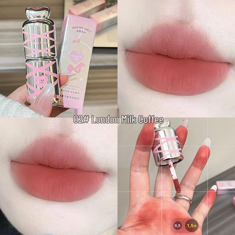 

Velvet Matte Lipstick: Rich Color, Non-Drying, Skin-Brightening, Nude Makeup with Sensory Light Mist Finish 2g