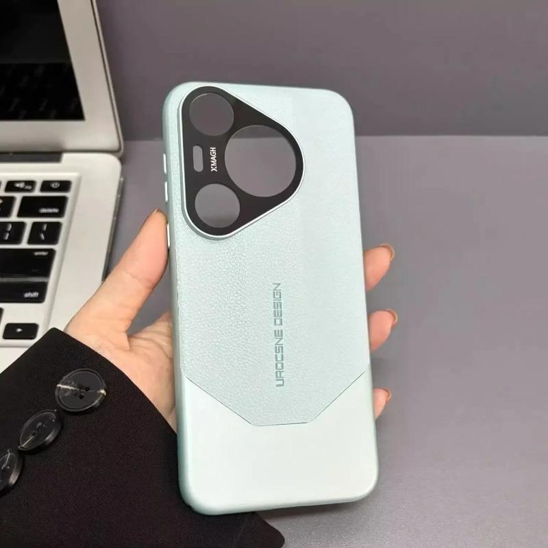 PU Leather Phone Case For Huawei Pura 80 70 Ultra 70Pro + Matte Splicing Plating Hard Shockproof Cover For Huawei Nova 14 13 12 Ultra