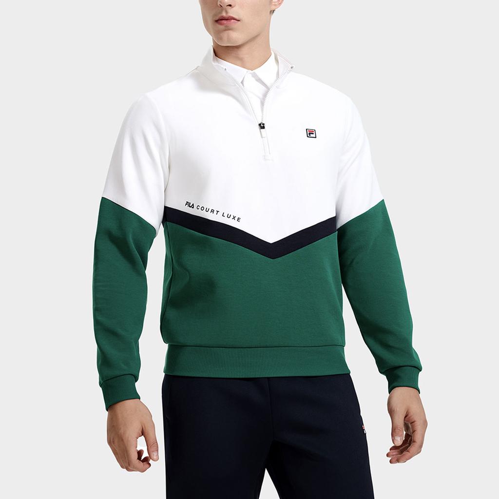 New FILA Sweatshirts Men's Jade White A11M313204F-WT