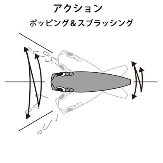 Hydro Popper 90mm Mackerel YO-ZURI Lure, BM, Weight 25g, R1151-BM-Blue