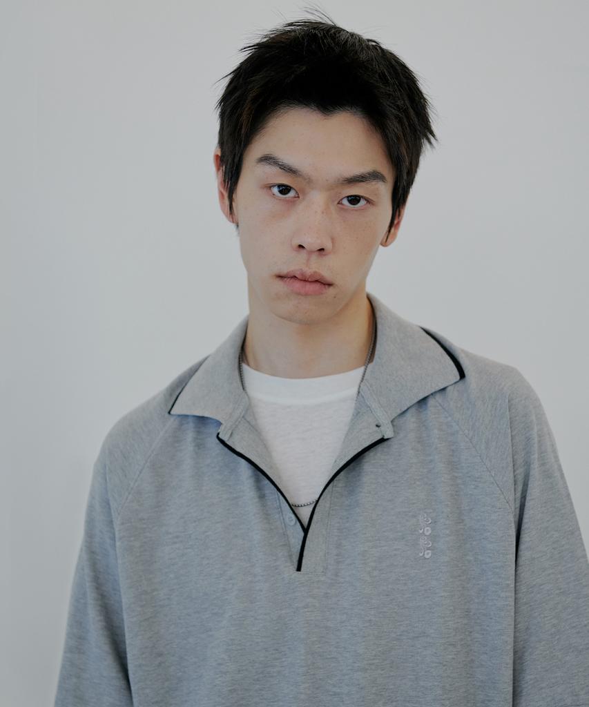 NUAKLE Line Pique Shirt_Gray