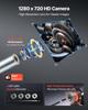 VEVOR Articulating Endoscope with Light, Two-Way Articulated Borescope Camera, 4.3" HD IPS Screen, 1280 X 720 Lens, 8X Zoom