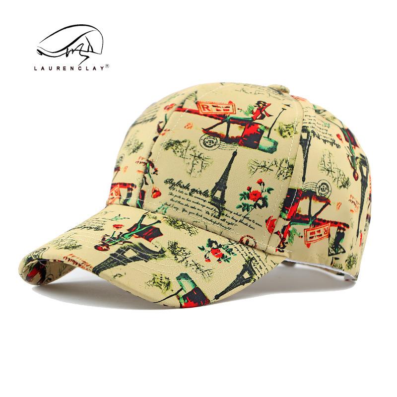 Spring new hat women's fashion printing sunscreen visor personalized hardtop baseball cap men's cap