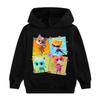 Neuer SuperKätzchen Cartoon Niedlicher Aufdruck Kinder Warmer Pullover Herbst- und Wintertrend Outdoor Bequemer Hoodie für Jungen und Mädchen