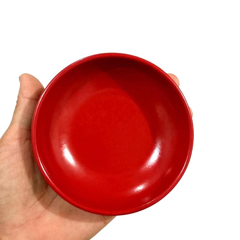3 Pezzi Ross e Neri Tondi Piatti per Salsa Ciotole per Immersione Cibo Piatto per Condimenti in Melamina Piatti per Antipasti Piatto Rotondo per Condimenti