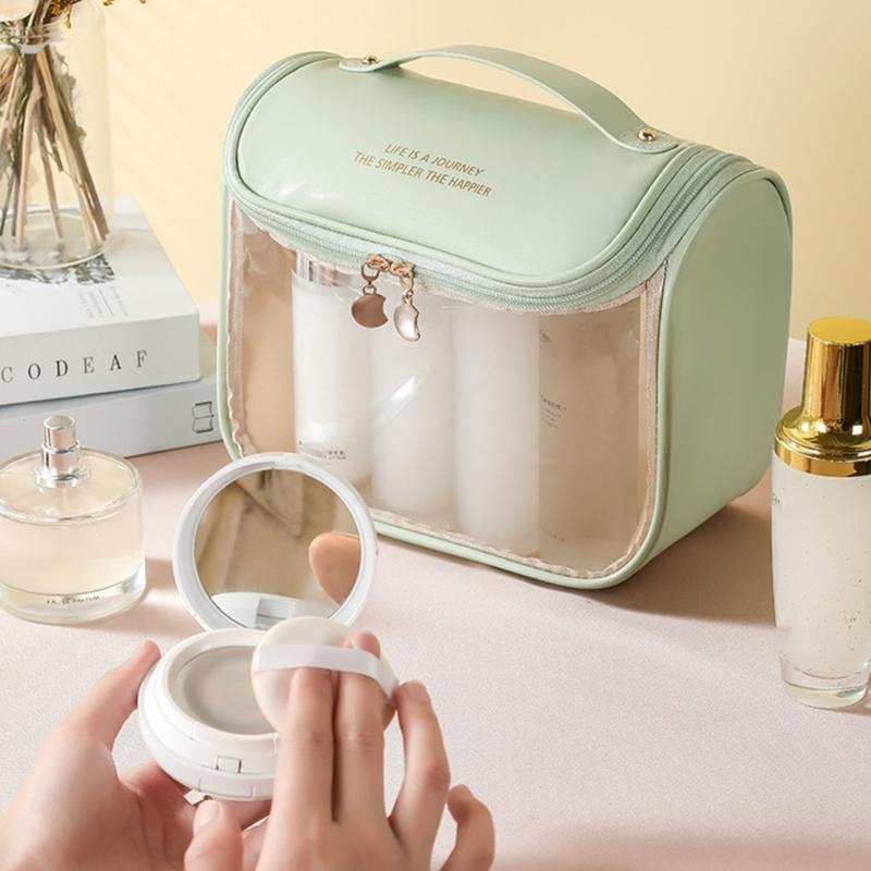 Large Capacity Cosmetic Bags Portable Clear Wash Bag Makeup Bags Travel Toiletry Organizer Storage Pouch for Women Girls