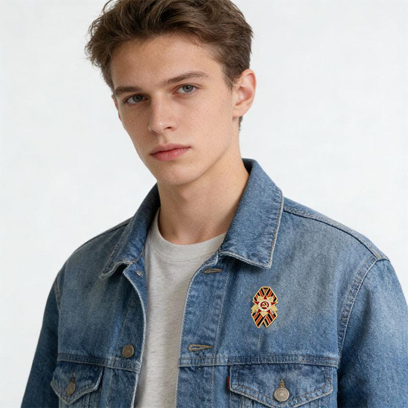 1Pc Zinc Alloy Versatile Backpack Pin Retro Metal Brooch Russian Cloth Decoration Brooch Russian-style