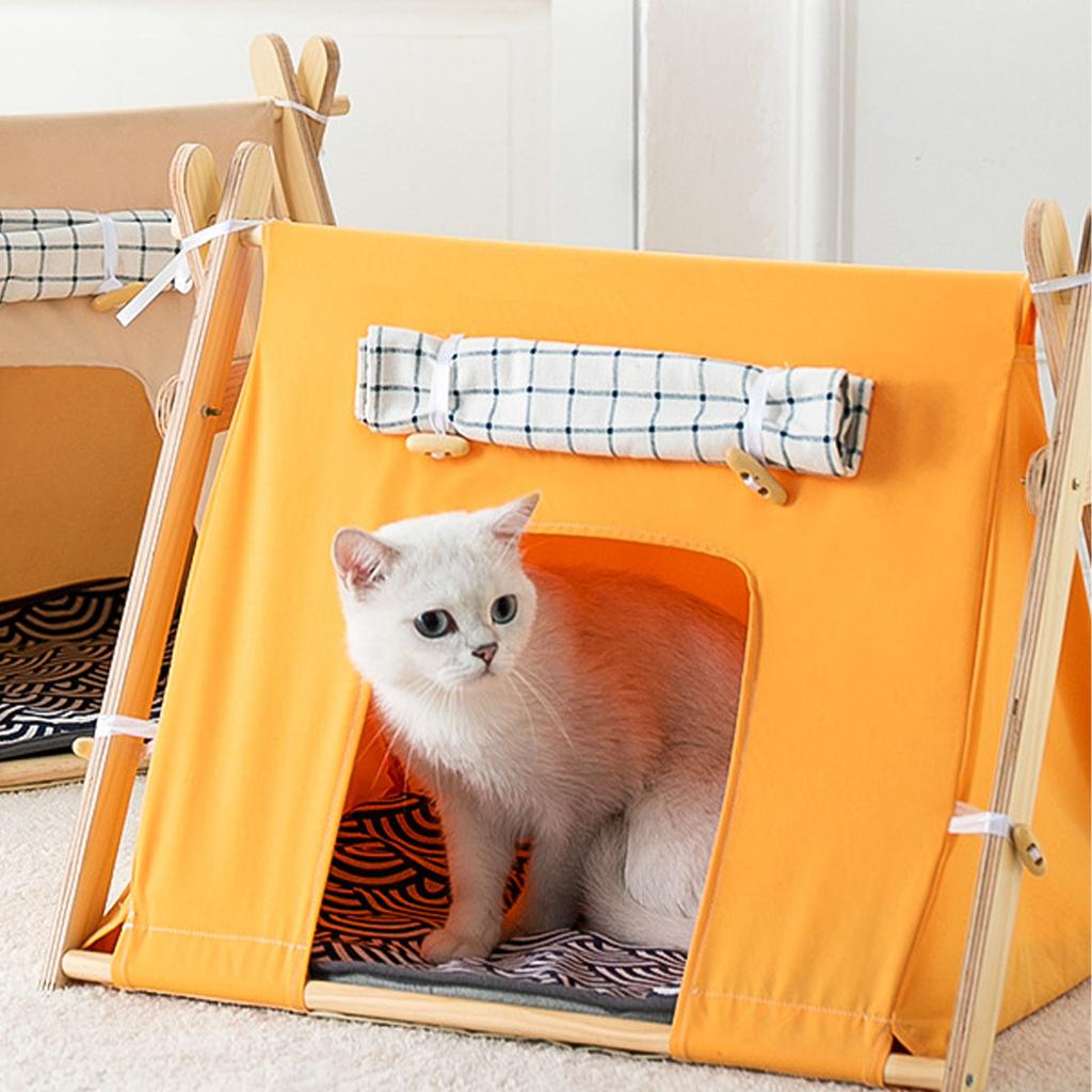 Pet Tent Bed Breathable Washable Portable Cat House Multifunctional Warm Cat House Four Seasons Univ