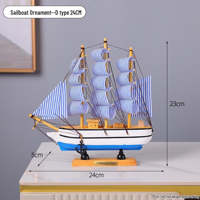 Segelboot Ornament - Modell für ruhige Fahrt zur Dekoration von Zuhause oder Büro