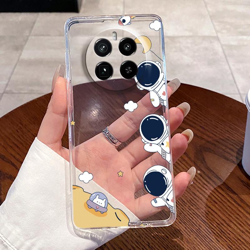 Jelly Casing For Realme GT5 Pro (240W) Funda Capa Clear Silicone Soft TPU Back Cover Cute Cat Rabbit Heart Protective Case Coque