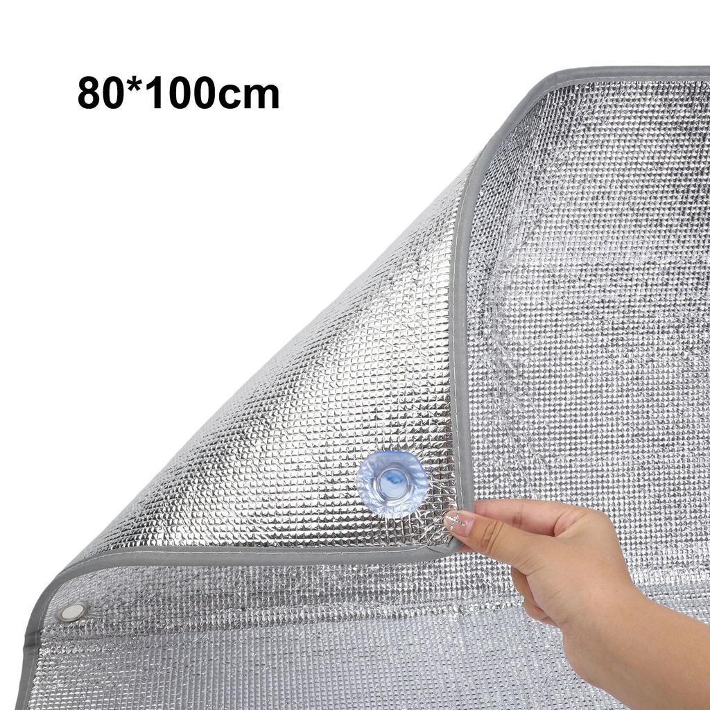 Aluminiumfolie Fenster Sonnenschutzfolie Doppelseitige Isolierfolie Haus Sonnenschutzschutz Mit Saugnapf UV-Schutz Sonnenschutz