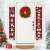 1 Pair 180x30CM Xmas Hanging Flags Large Size Merry Christmas Banner Christmas Door Couplet  Bar