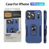 Robuste magnetische Hybrid-Schutzhülle für Auto für IPhone 17 Air 16E 15 14 Plus 13 12 Pro Max 360° drehbarer Metallring-Halter Hartschalenabdeckung