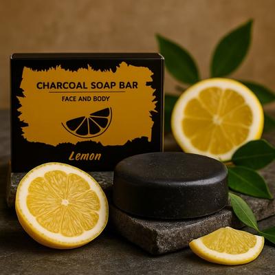 Activated Charcoal Soap Bar Lemon 85g