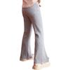 ASK JUNIOR Girls' Pants, Spring 2026 Knitted Trousers, Floral Decoration Casual Pants, Baby Sweatpants, Gray, Size 120