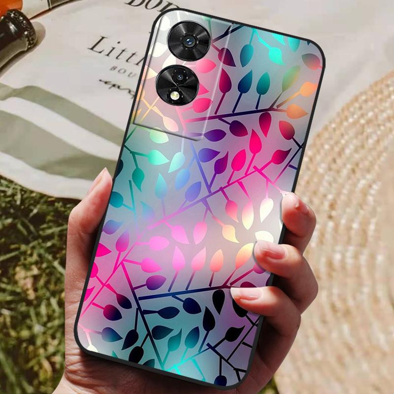 For TCL 505 Case 2024 Soft Black Silicone TPU Phone Back Cover for TCL 505 Protective Capa Funda Bumper for TCL505 Shells 6.75"