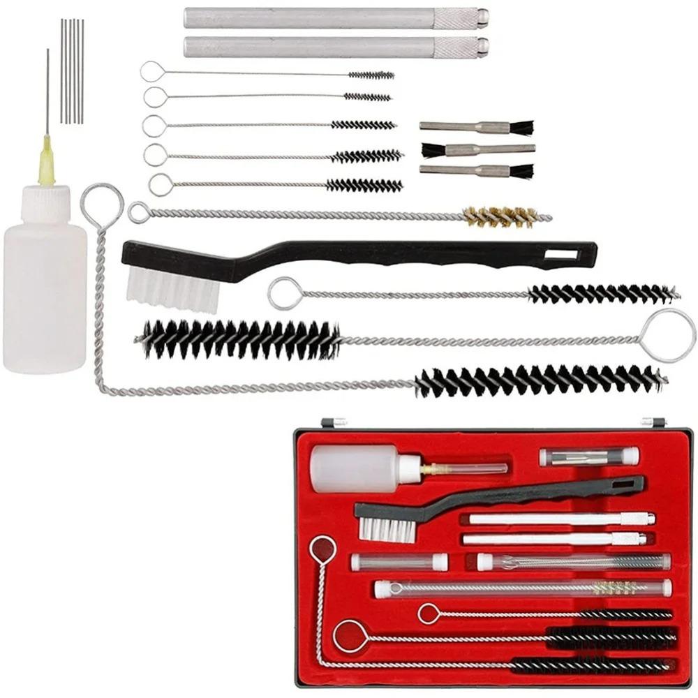 17/23Pcs Storage Case Spray Nozzle Cleaning Brush Set Airbrush Airbrush Maintenance Kit  Air Tools