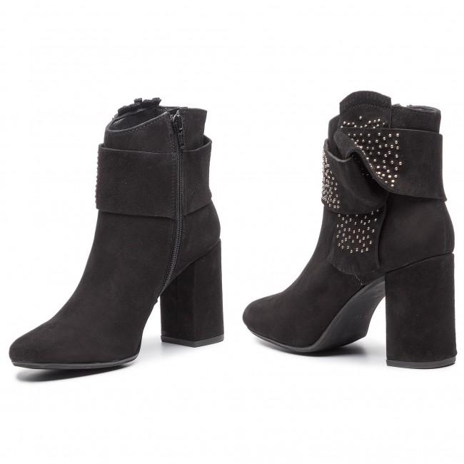 Eva Minge Women' Black Leather Ankle Boots 35 0Fx11*