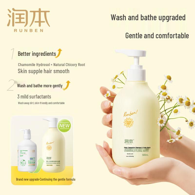 RUNBEN Baby & Kids Foaming Hair & Body Wash Series