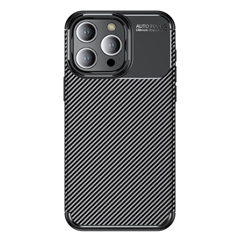 

Soft TPU Phone Case for iPhone 15 Pro Max,Anti-scratch Carbon Fiber Texture Phone Cover A