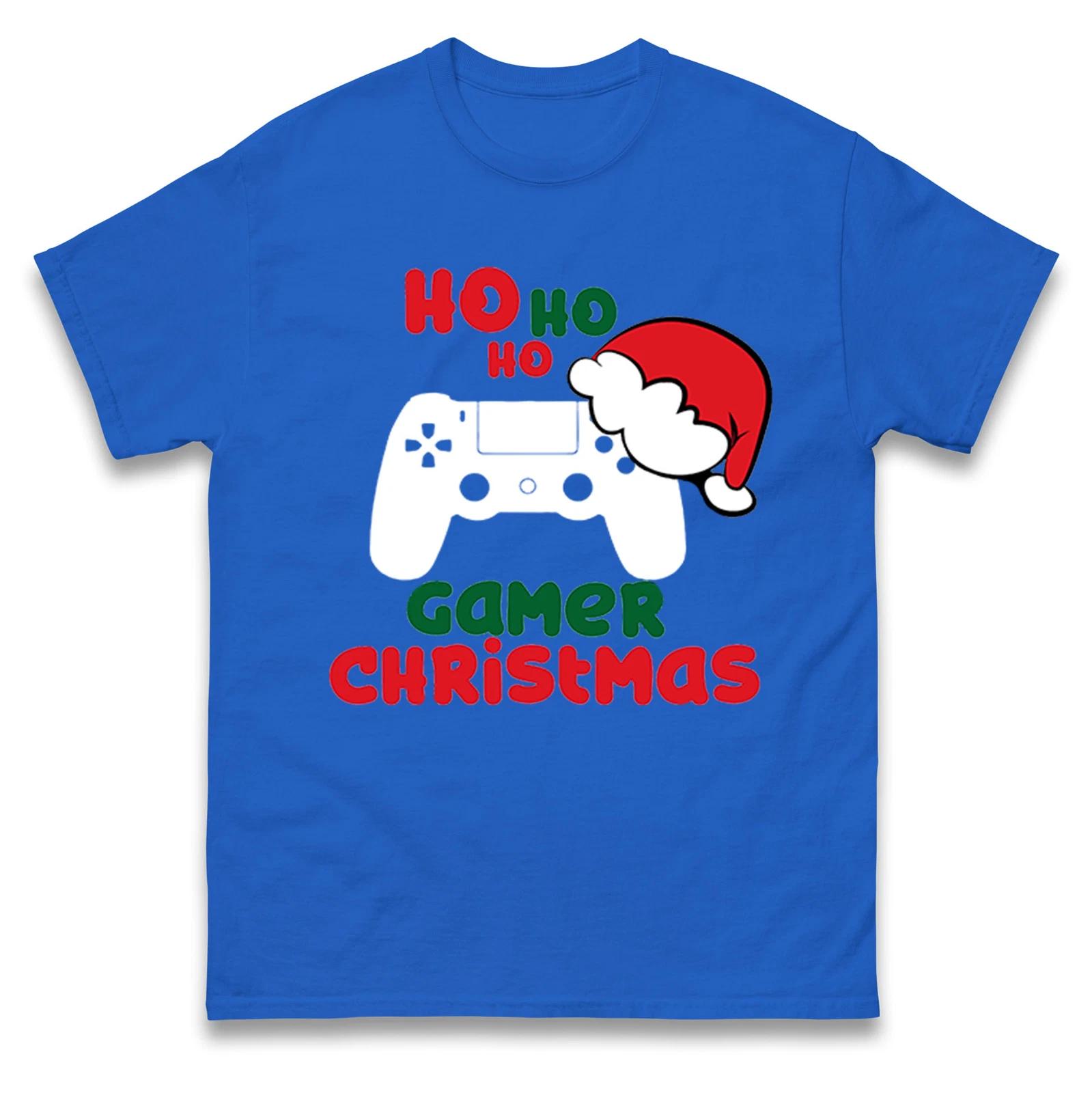 Ho Ho Ho Gamer Christmas T Shirt,Offensive Christmas Tee,Ugly Christmas Tee S