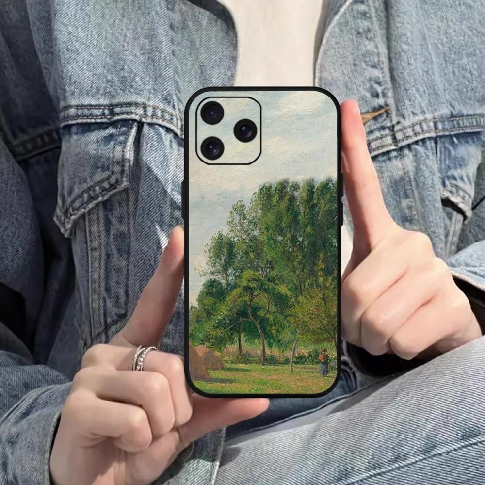 Camille Pissarro Painting Phone Case For Samsung S20 S21 S22 S23 S24 Note 20 4G 5G Plus Ultra Black Soft Shell