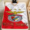 1PC Benfica Eagle Crest Custom Name Patterned Flannel Blanket Suitable For All Seasons For Home Decor Warmth And Comfort Gifts Holiday Present