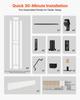 Porte de Grange Pliante, 609 x 2134 mm, Portes de Placard Coulissantes Pliantes en MDF, Kit de Quincaillerie Inclus, Conception Gain de Place en H, Nécessite un Assemblage, pour Chambre à Coucher,