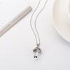 Antique Silver Mushroom Charm Pendant Necklace DIY Jewelry Making Craft