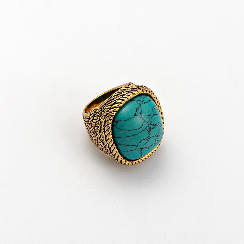 Inel Vintage Distresed cu Piatră Prețioasă Franceză pentru Femei: Exquisit, High-End, Lux Ușor, Eleganță Inspiratoare în Stil INS.