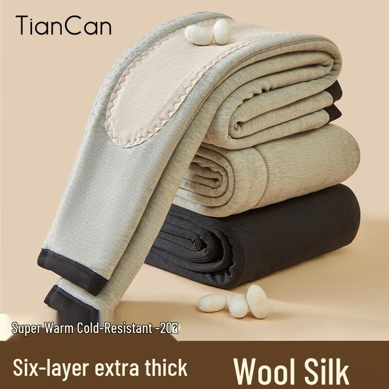 

Теплые брюки Tianshan из смесовой ткани шелка и шерсти для зимы L