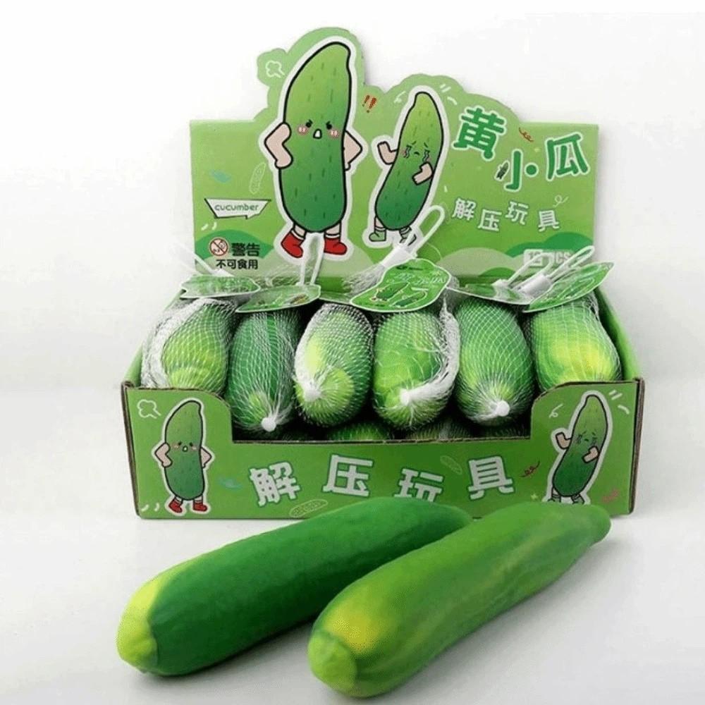 Simulation Vegetable Cucumber Squeeze Toy Slow Rebound Decompression Pull Toy  Anxiety Relief