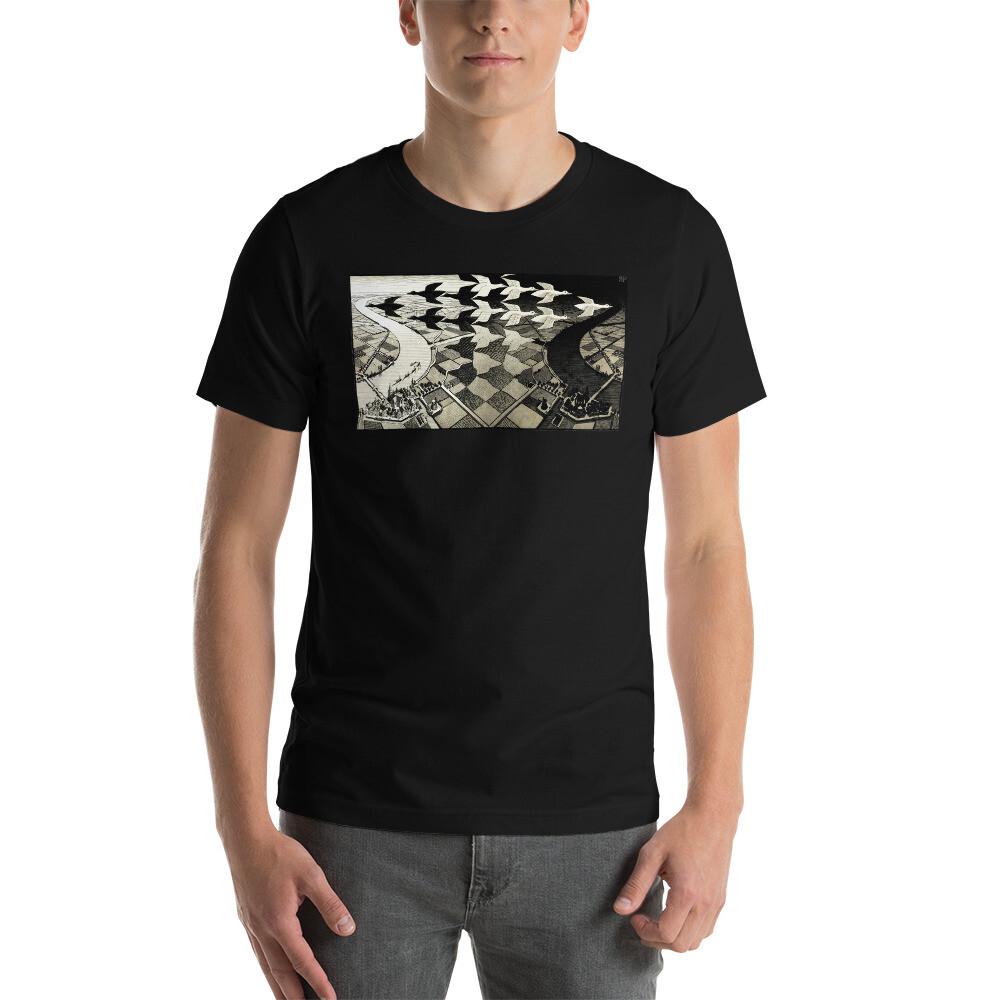 Escher Surrealism ART Unisex Heavy Cotton Tee Unisex T-Shirt XXXL