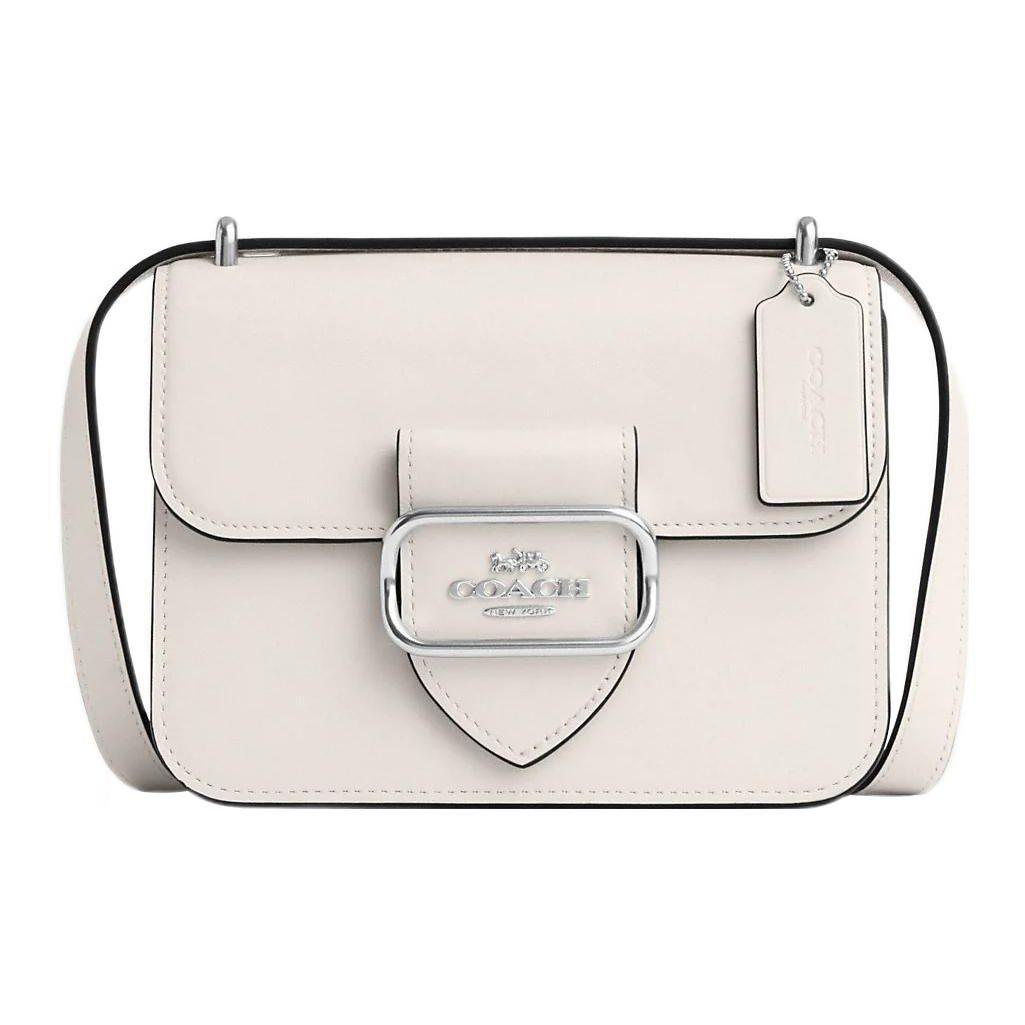 

Coach 18 Solid Color Logo Flap Snap Multifunctional Pocket Leather Square Shoulder Crossbody Bag Women bags Glacier-White CL416-SVHA Basic Set (Bag+Dust Bag)