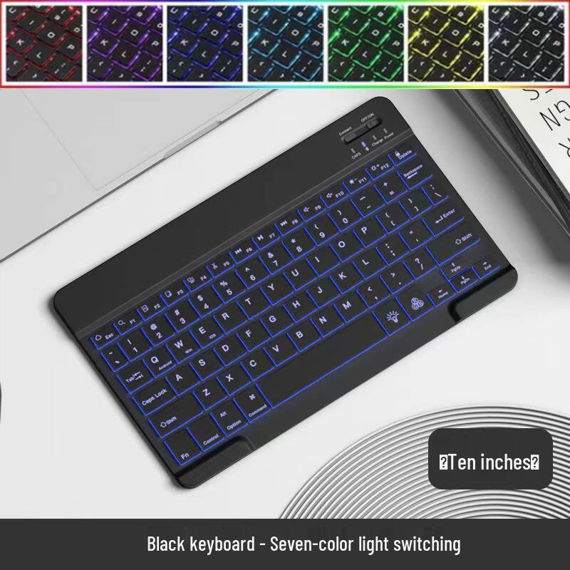 Ultra-Thin Silent RGB Bluetooth Keyboard & Mouse Set for 10-inch iPad/Huawei – Rechargeable & Wireless