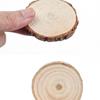 10 adet Doğal Çam Yuvarlak Bitmemiş Ahşap Dilimleri Daireler Ağaç Kabuğu Ile Günlük Diskler DIY El Sanatları Düğün Parti Boyama