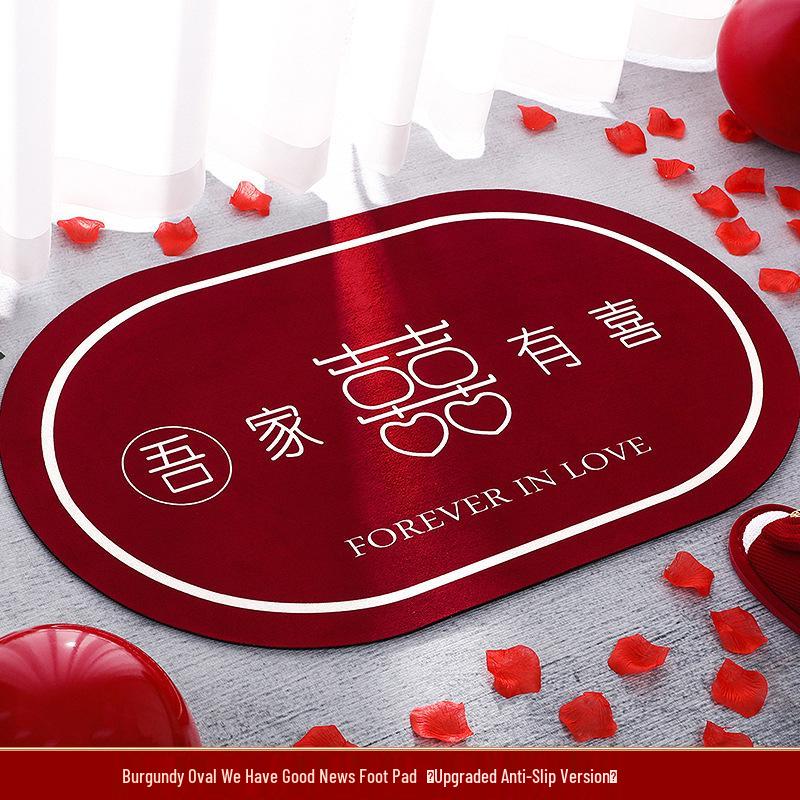 Welcome Door Mat - Happy Words Carpet for Home and Wedding Décor