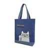 [Kusuguru Japan] Geverfde Denim Tote Bag, Nekomaruke BL