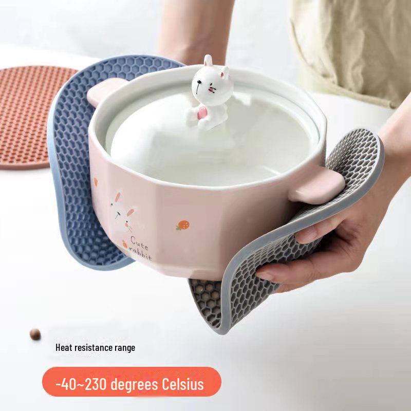 Silicone Honeycomb Insulation Pad - Round Placemat and Pot Mat