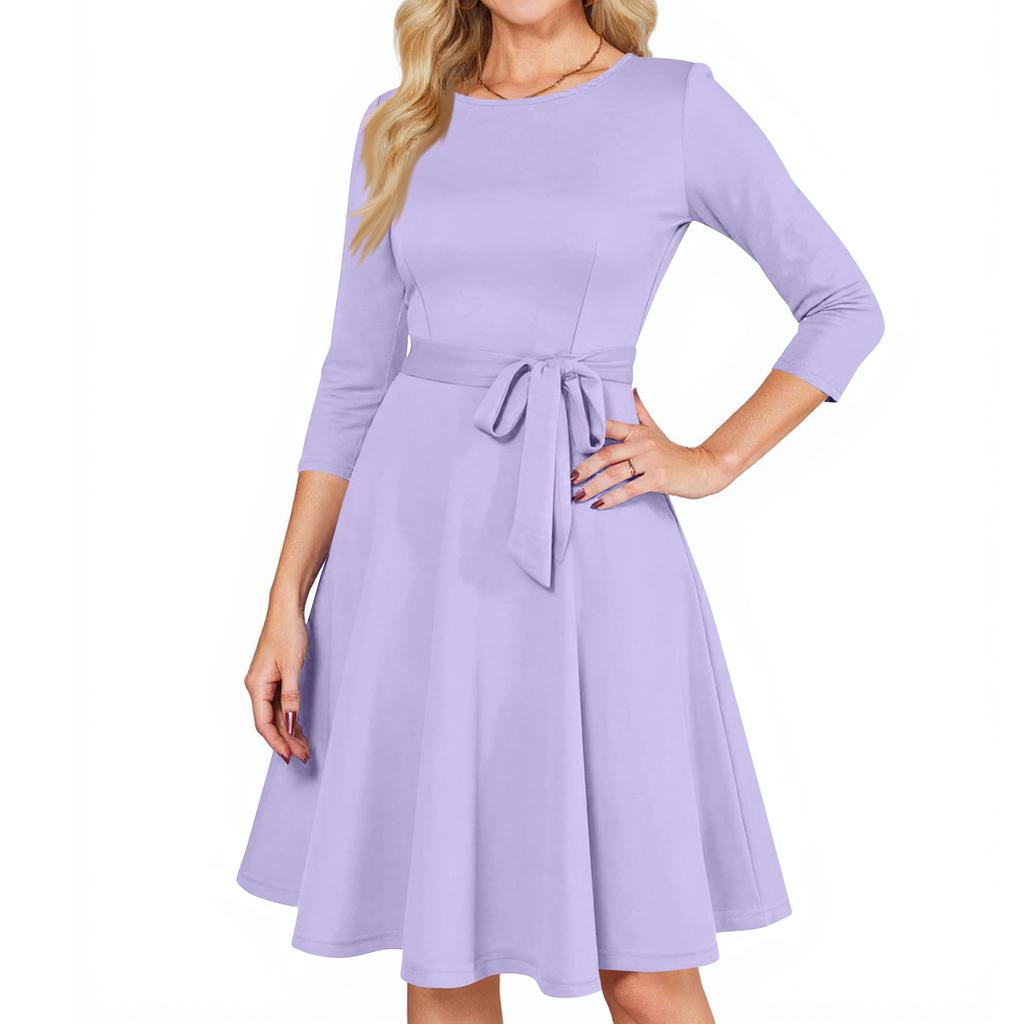 Women's Cocktail Dresses 3/4 Sleeve Vintage Wedding Guest Dress