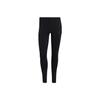 Leggings 7/8 Couleur Unie avec Logo Femmes Bas Noir HB9243