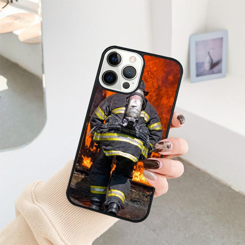 Fire Fighter Hero Phone Case For iPhone 17 Air 16 15 14 11 12 13 Pro  MAX Plus coque Cover Shell