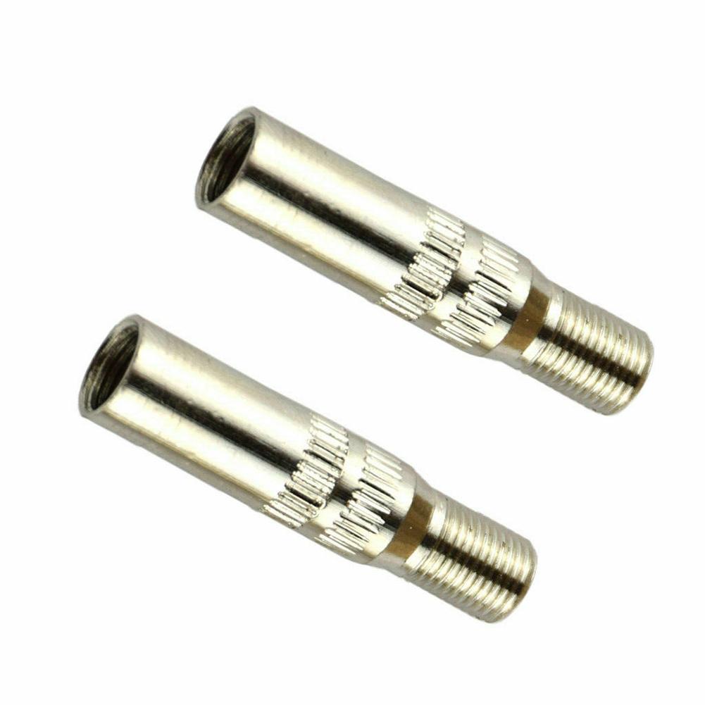 2 Piece Tire Valve Stem Extension Adapter for Car Motorcycle Bike - Chrome Plated Brass for Standard Tire Valve Use Stem Caps1